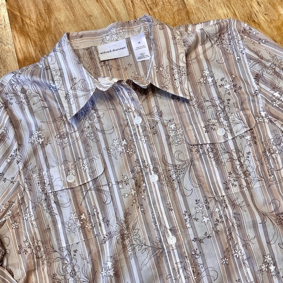 Alfred Dunner Tops Vintage Style Button Up Blouse Poshmark
